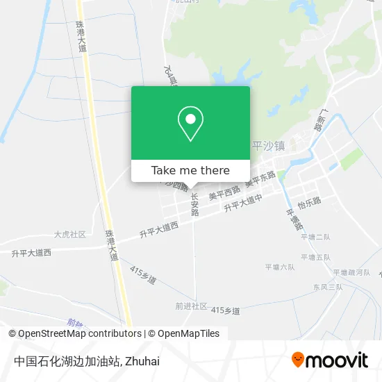 中国石化湖边加油站 map
