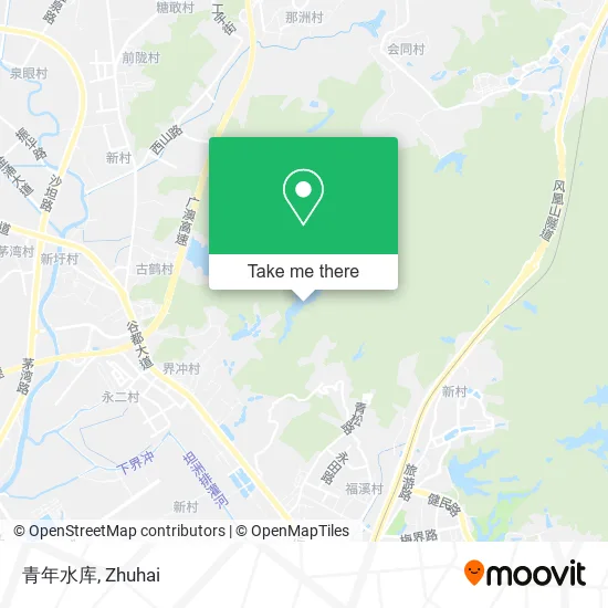 青年水库 map