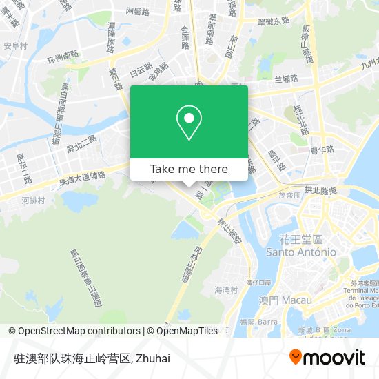 驻澳部队珠海正岭营区 map