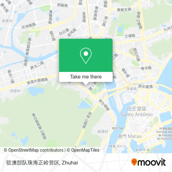 驻澳部队珠海正岭营区 map