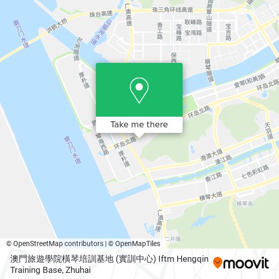 澳門旅遊學院橫琴培訓基地 (實訓中心) Iftm Hengqin Training Base map