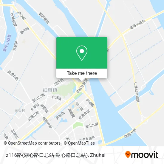 z116路(湖心路口总站-湖心路口总站) map