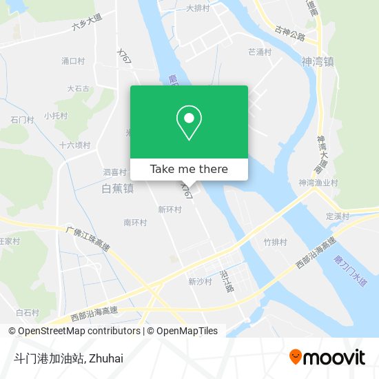 斗门港加油站 map
