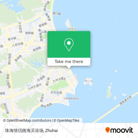 珠海情侣路海滨浴场 map