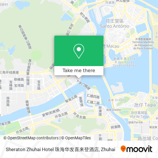 Sheraton Zhuhai Hotel 珠海华发喜来登酒店 map