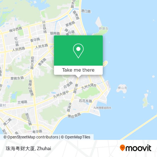 珠海粤财大厦 map