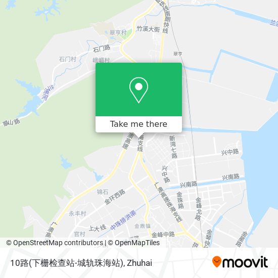 10路(下栅检查站-城轨珠海站) map