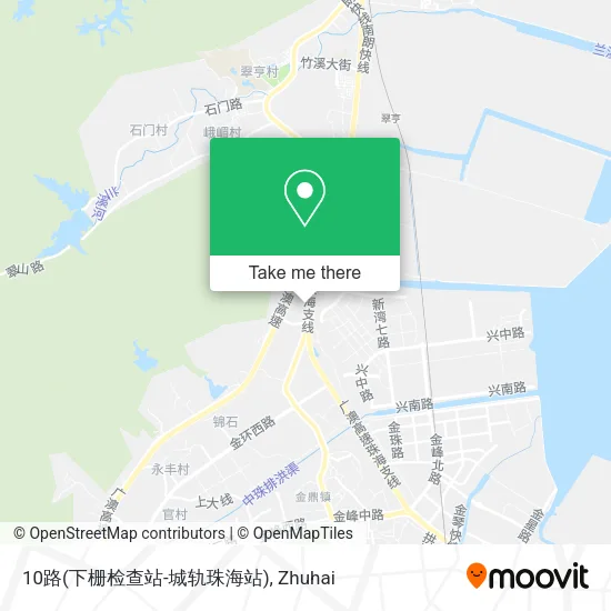 10路(下栅检查站-城轨珠海站) map