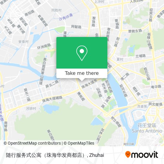 随行服务式公寓（珠海华发商都店） map