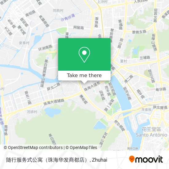 随行服务式公寓（珠海华发商都店） map