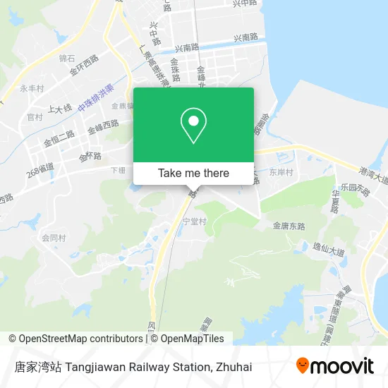 唐家湾站 Tangjiawan Railway Station map