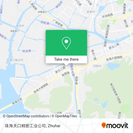 珠海关口精密工业公司 map
