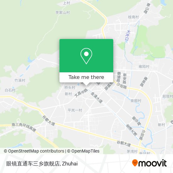 眼镜直通车三乡旗舰店 map