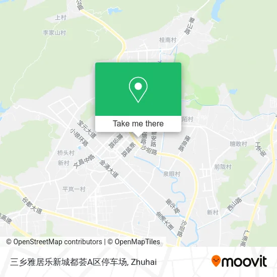 三乡雅居乐新城都荟A区停车场 map