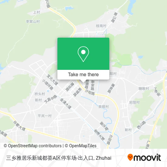 三乡雅居乐新城都荟A区停车场-出入口 map