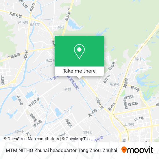 MTM NITHO Zhuhai headquarter Tang Zhou map
