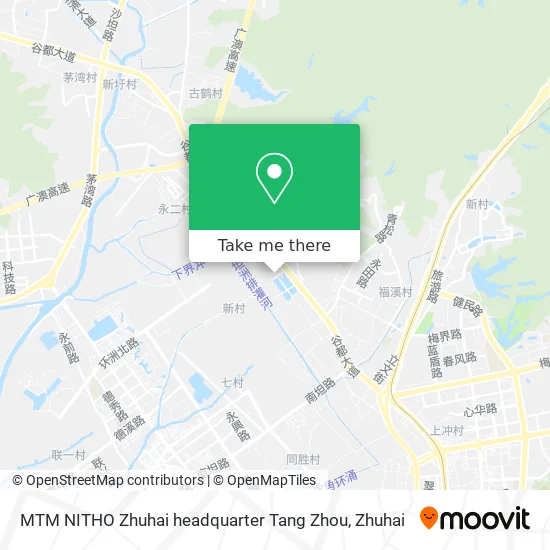 MTM NITHO Zhuhai headquarter Tang Zhou map