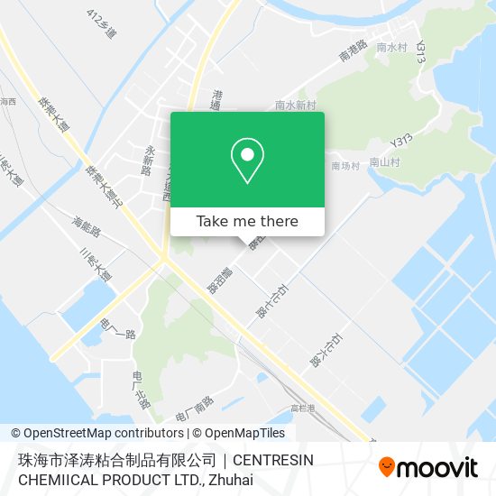 珠海市泽涛粘合制品有限公司｜CENTRESIN CHEMIICAL PRODUCT LTD. map
