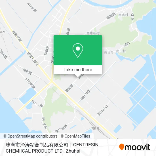 珠海市泽涛粘合制品有限公司｜CENTRESIN CHEMIICAL PRODUCT LTD. map