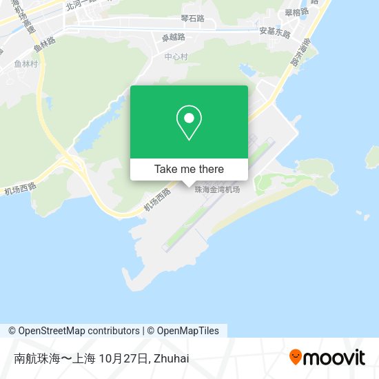 南航珠海〜上海 10月27日 map