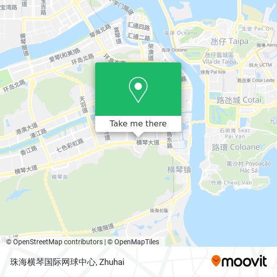 珠海横琴国际网球中心 map