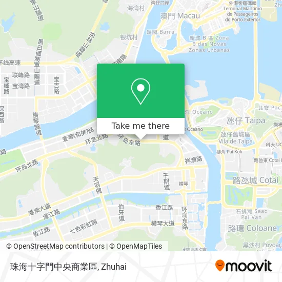珠海十字門中央商業區 map