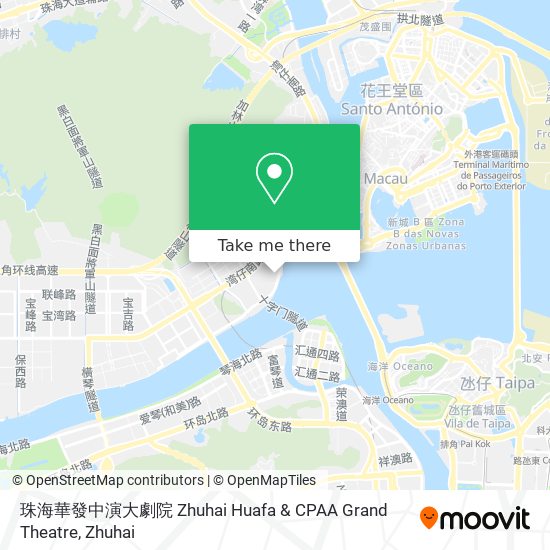 珠海華發中演大劇院 Zhuhai Huafa & CPAA Grand Theatre map