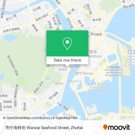 湾仔海鲜街 Wanzai Seafood Street map