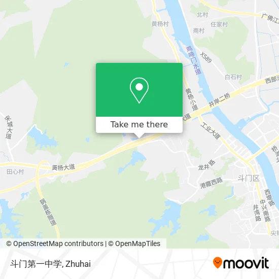 斗门第一中学 map