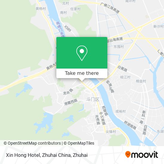 Xin Hong Hotel, Zhuhai China map