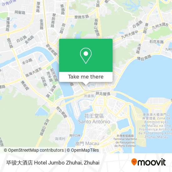 毕骏大酒店 Hotel Jumbo Zhuhai map
