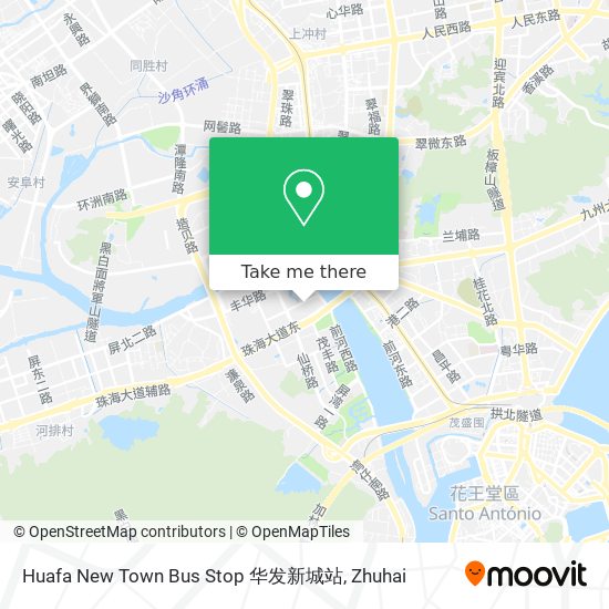 Huafa New Town Bus Stop 华发新城站 map
