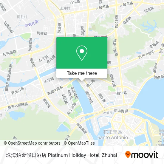 珠海鉑金假日酒店 Piatinum Holiday Hotel map