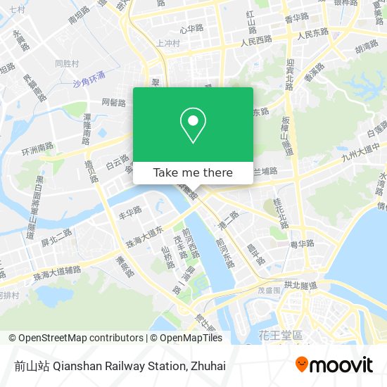 前山站 Qianshan Railway Station map