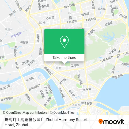 珠海畔山海逸度假酒店 Zhuhai Harmony Resort Hotel map