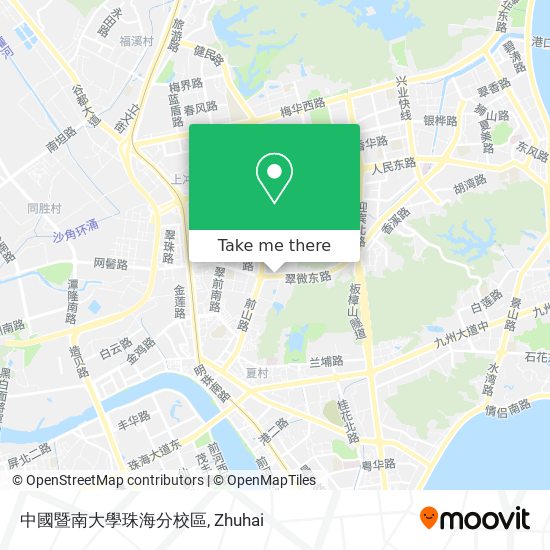 中國暨南大學珠海分校區 map