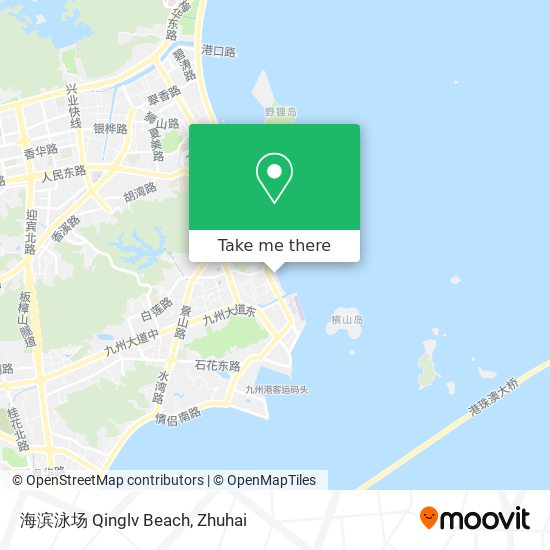 海滨泳场 Qinglv Beach map