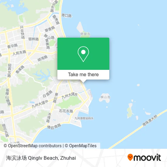 海滨泳场 Qinglv Beach map