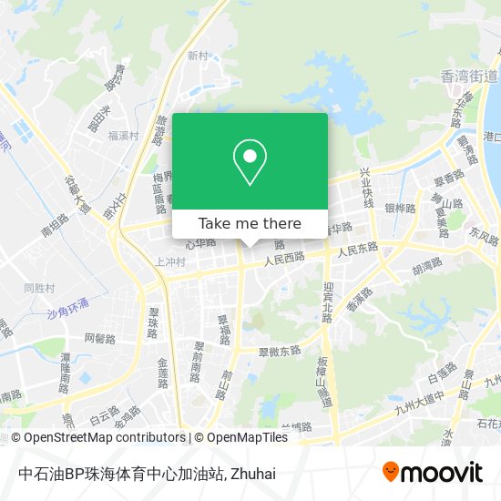中石油BP珠海体育中心加油站 map