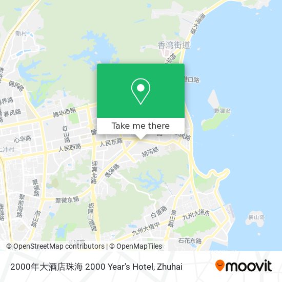 2000年大酒店珠海 2000 Year's Hotel map