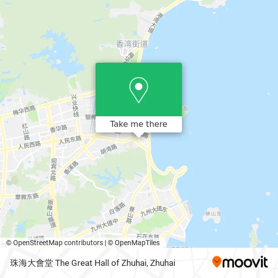 珠海大會堂 The Great Hall of Zhuhai map
