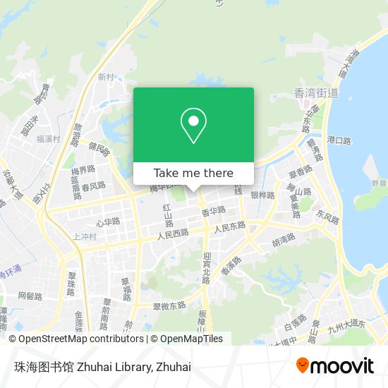 珠海图书馆 Zhuhai Library map