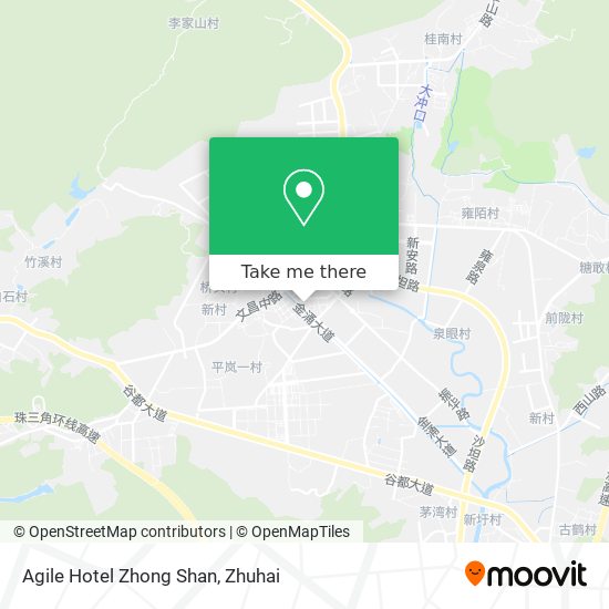 Agile Hotel Zhong Shan map