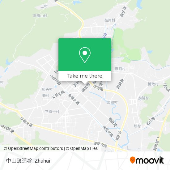 中山逍遥谷 map