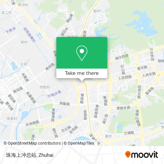 珠海上冲总站 map