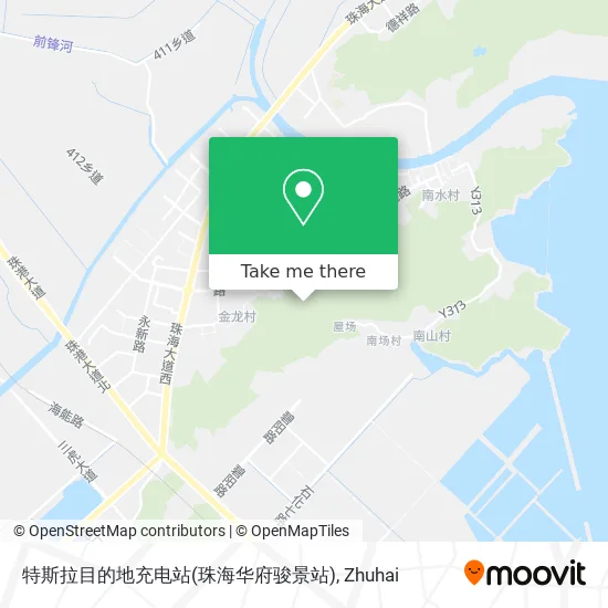 特斯拉目的地充电站(珠海华府骏景站) map