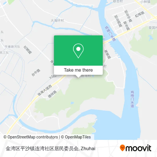 金湾区平沙镇连湾社区居民委员会 map
