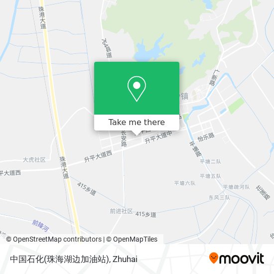 中国石化(珠海湖边加油站) map