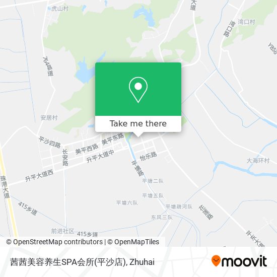 茜茜美容养生SPA会所(平沙店) map