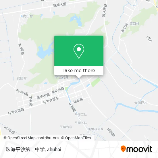 珠海平沙第二中学 map